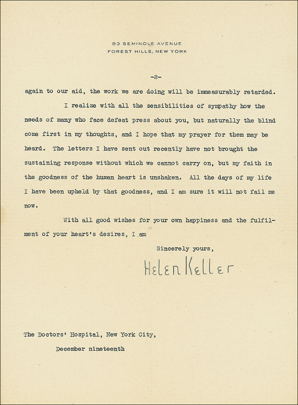 Lot 260 Helen Keller