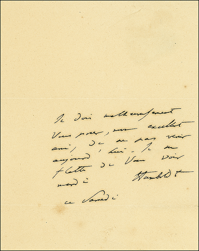 Lot 252 Alexander von Humboldt