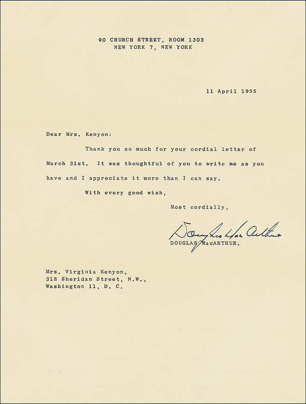 Lot 390 Douglas MacArthur