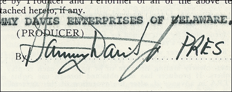 Lot 881 Sammy Davis, Jr