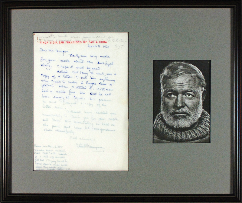 Lot 541 Ernest Hemingway