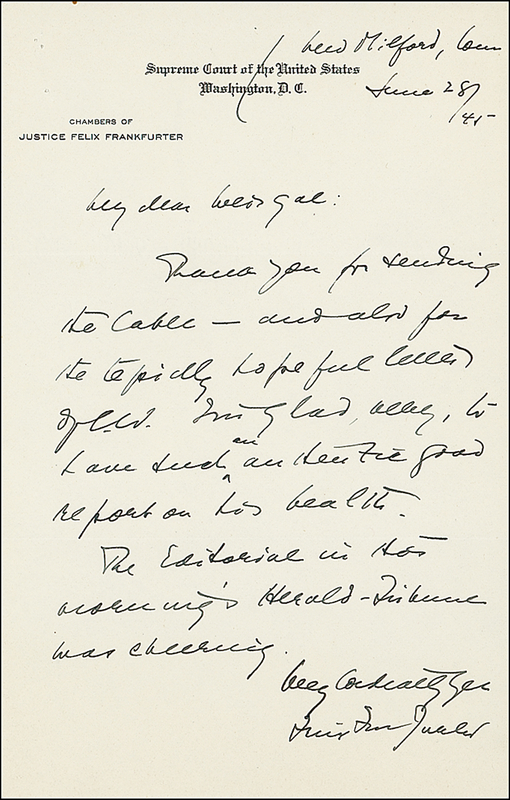 Lot 228 Felix Frankfurter