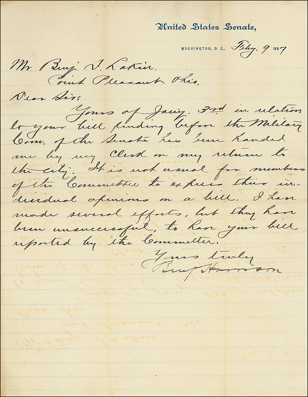 Lot 64 Benjamin Harrison