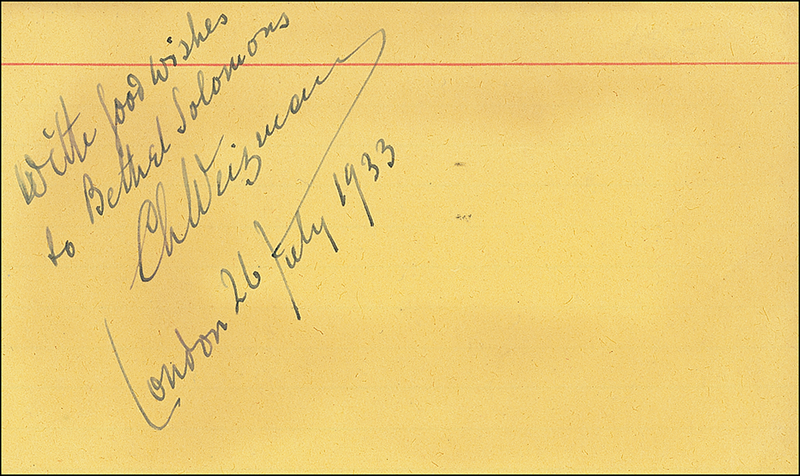 Lot 335 Chaim Weizmann