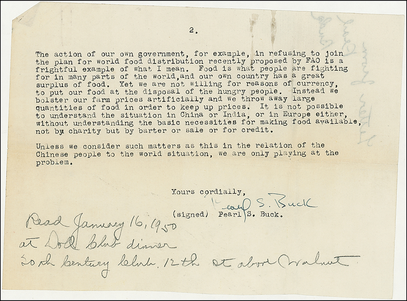 Lot 504 Pearl S. Buck
