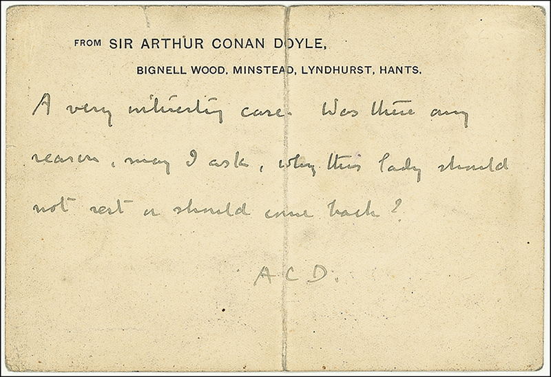 Lot 528 Arthur Conan Doyle