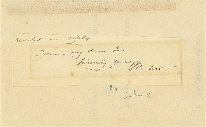 Lot 502 Charlotte Brontë