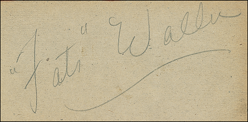 Lot 789 Thomas ?Fats? Waller