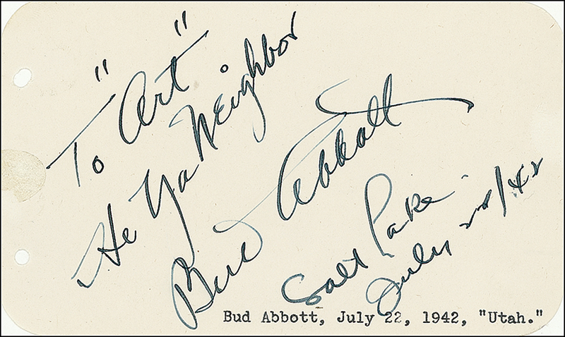 Lot 799 Abbott and Costello