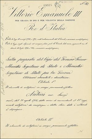 Lot #284 Benito Mussolini & Vittorio Emanuel III - Image 2