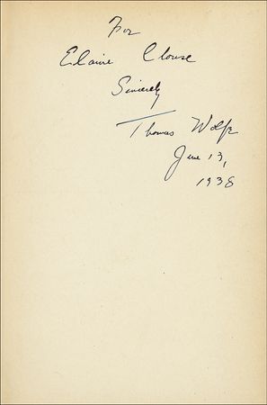 Lot #616 Thomas Wolfe - Image 1