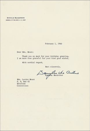 Lot #389 Douglas MacArthur - Image 2