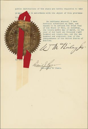 Lot #106 William McKinley - Image 1