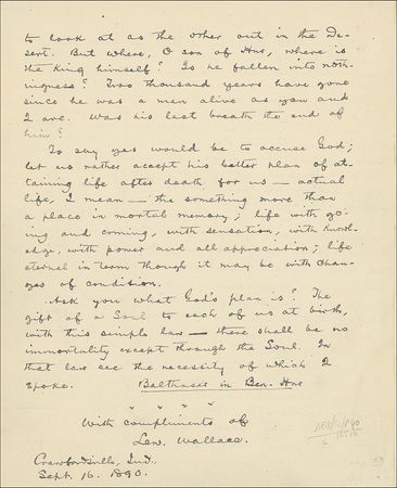 Lot #608 Lew Wallace - Image 2