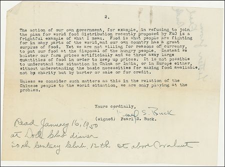 Lot #504 Pearl S. Buck - Image 1