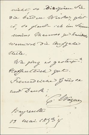 Lot #787 Cosima Wagner - Image 1