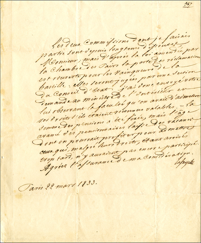 Lot 375 Marquis de Lafayette