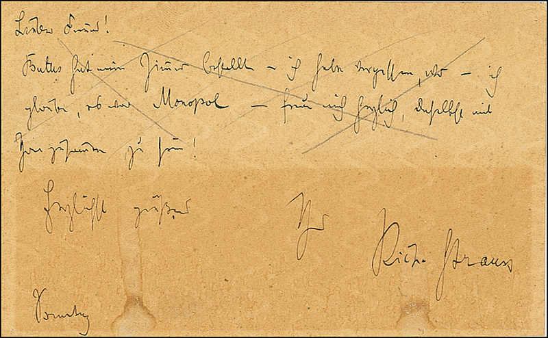 Lot 732 Richard Strauss