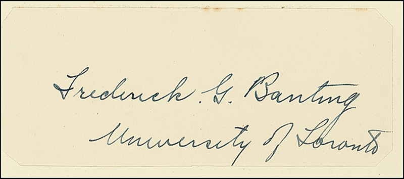 Lot 157 Frederick Banting