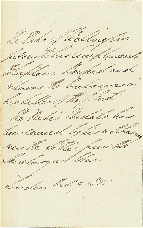 Lot 407 Duke of Wellington