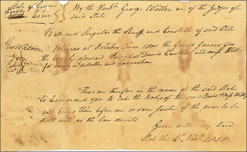 Lot 187  Declaration of Independence: Walton, George