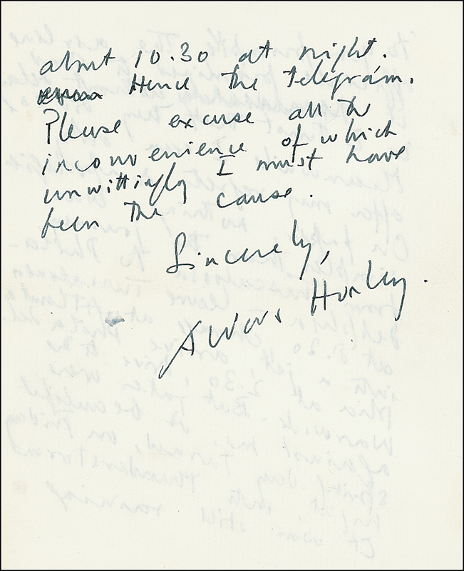 Lot 516 Aldous Huxley