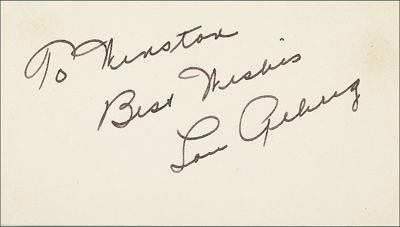 Lot 1083 Lou Gehrig