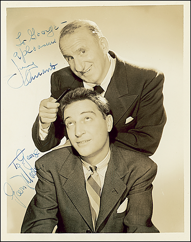 Lot 819 Jimmy Durante and George Moore