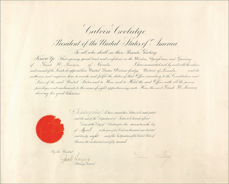 Lot 35 Calvin Coolidge