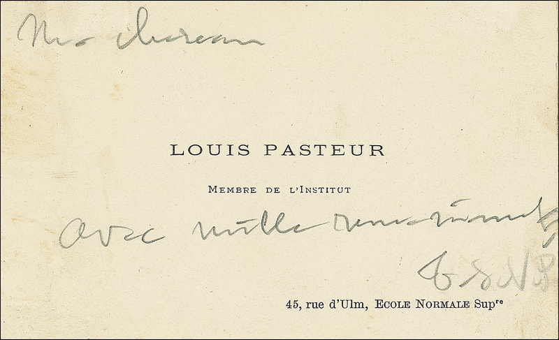 Lot 292 Louis Pasteur