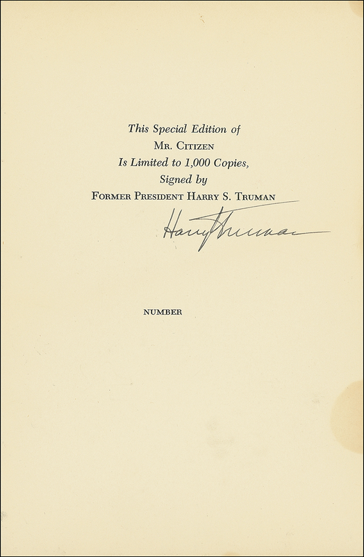 Lot 136 Harry S. Truman
