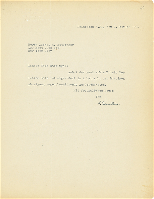 Lot 208 Albert Einstein