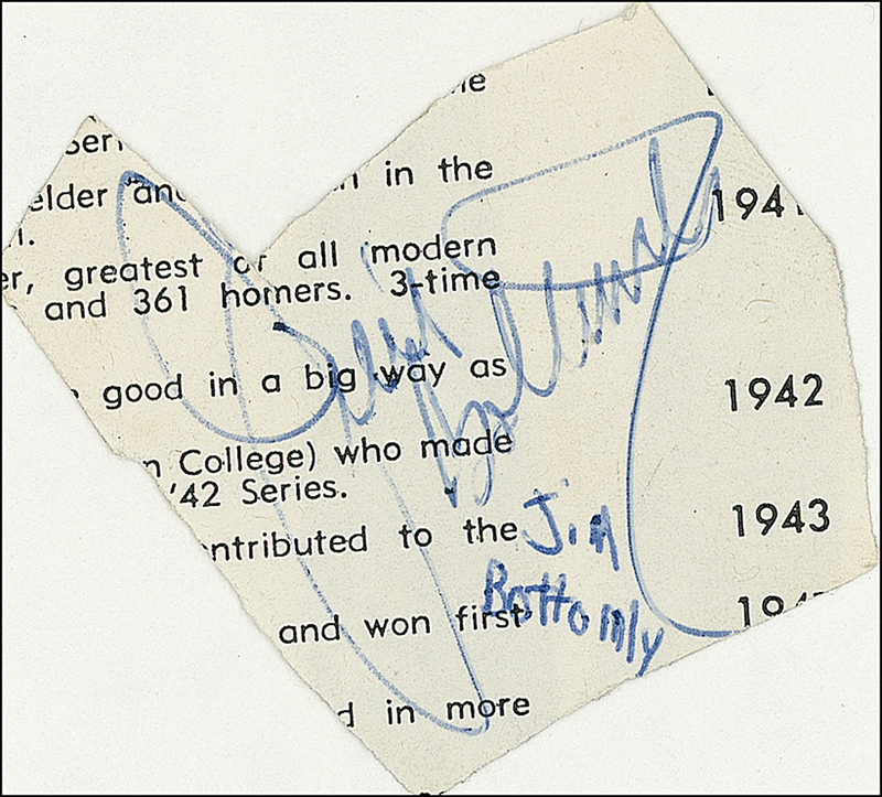 Lot 1048 Jim Bottomley