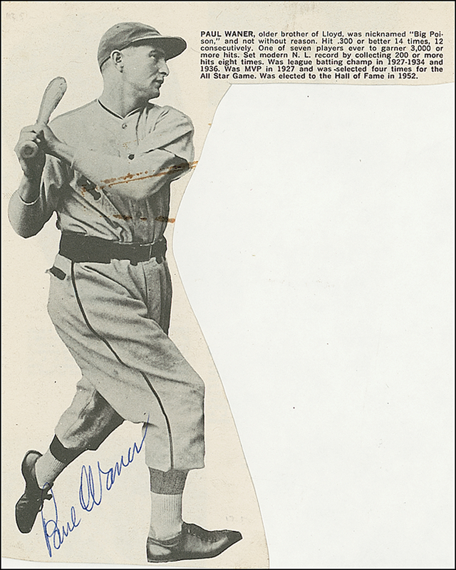 Lot 1191 Paul Waner