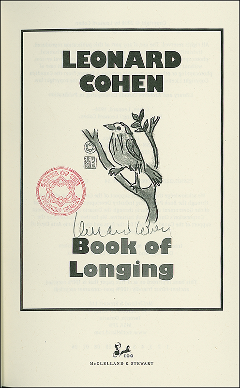 Lot 635 Leonard Cohen