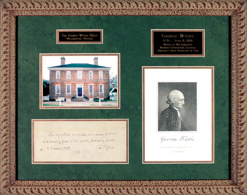 Lot 188 Declaration Of Independence: Wythe, George