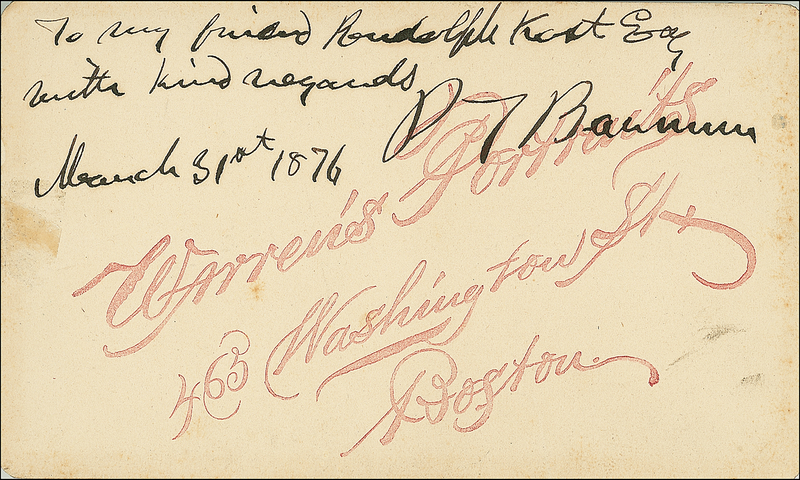 Lot 773 P. T. Barnum