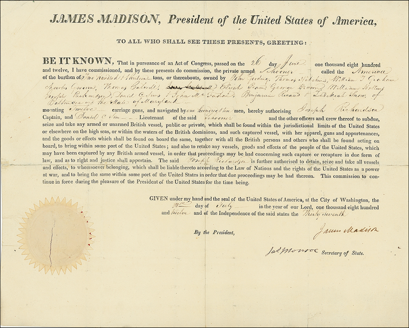 Lot 96 James Madison and James Monroe