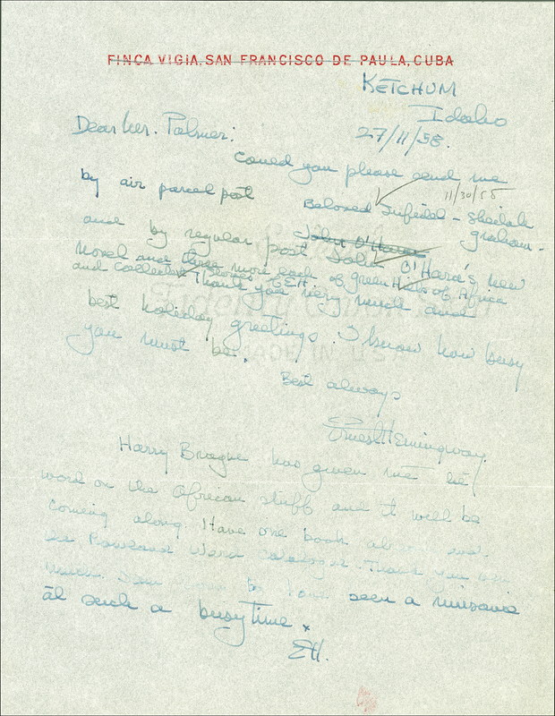 Lot 508 Ernest Hemingway