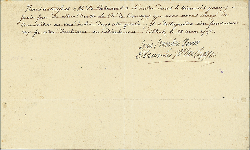 Lot 268 Louis XVIII and Charles X