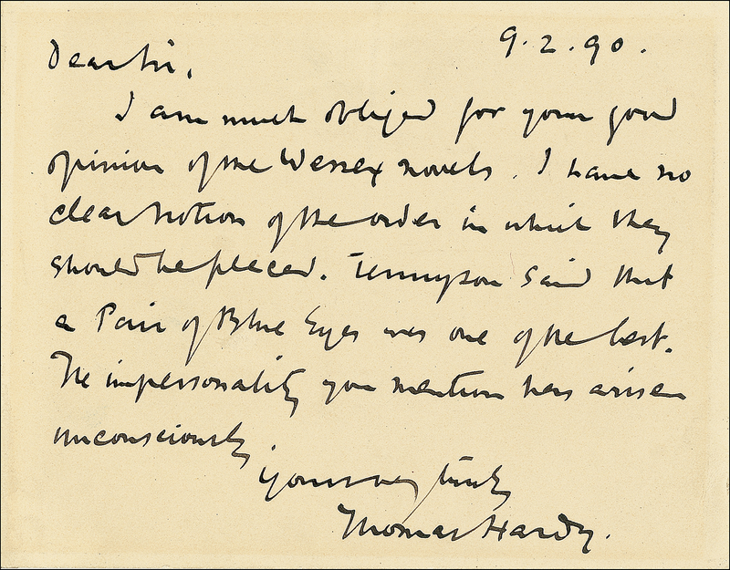 Lot 505 Thomas Hardy
