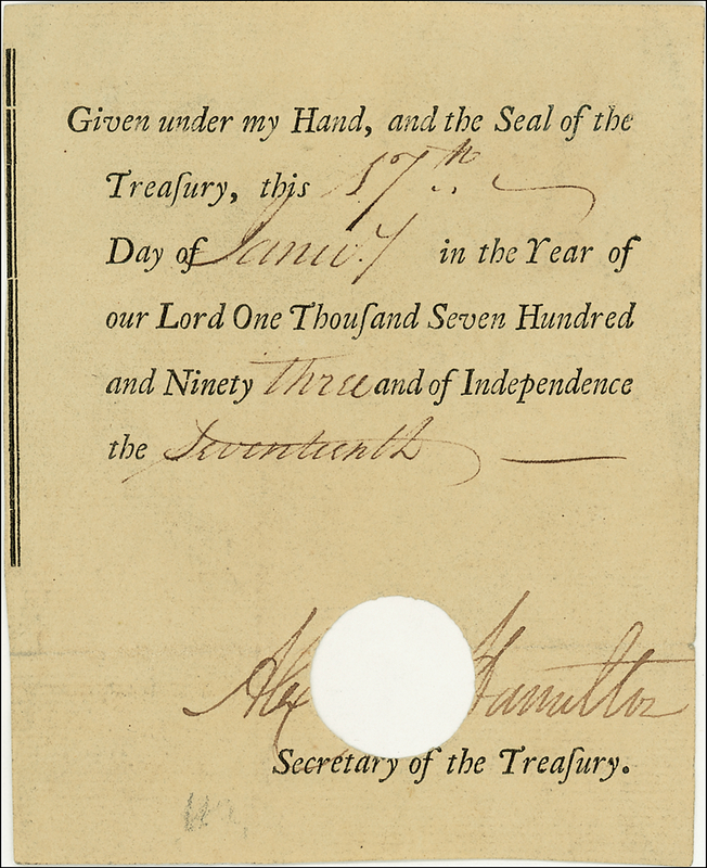 Lot 239 Alexander Hamilton