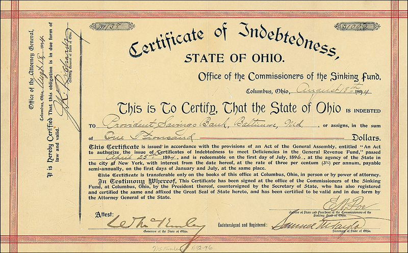 Lot 100 William McKinley