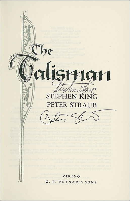 Lot 518 Stephen King and Peter Straub