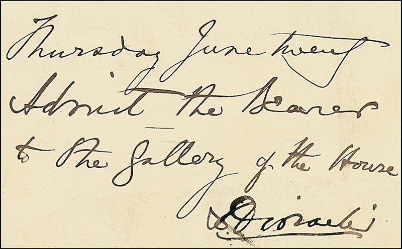 Lot 190 Benjamin Disraeli