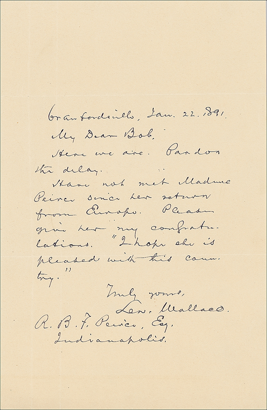Lot 573 Lew Wallace