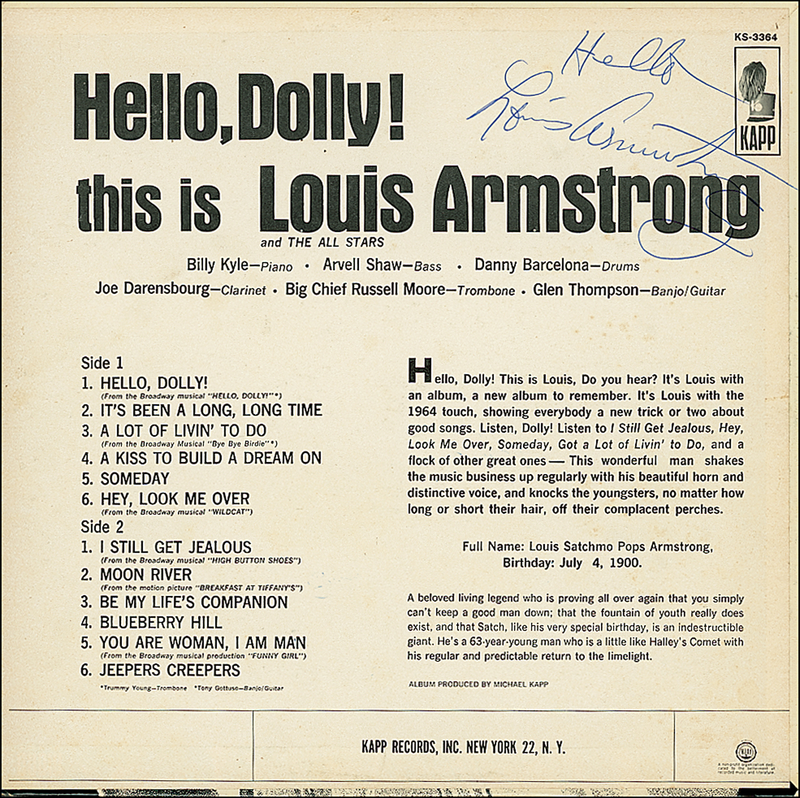 Lot 604 Louis Armstrong