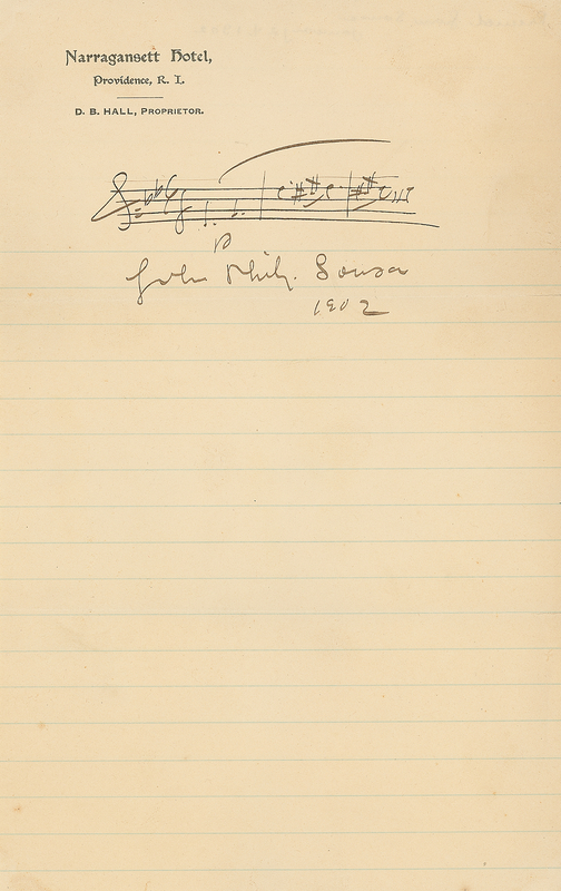 Lot 727 John Philip Sousa