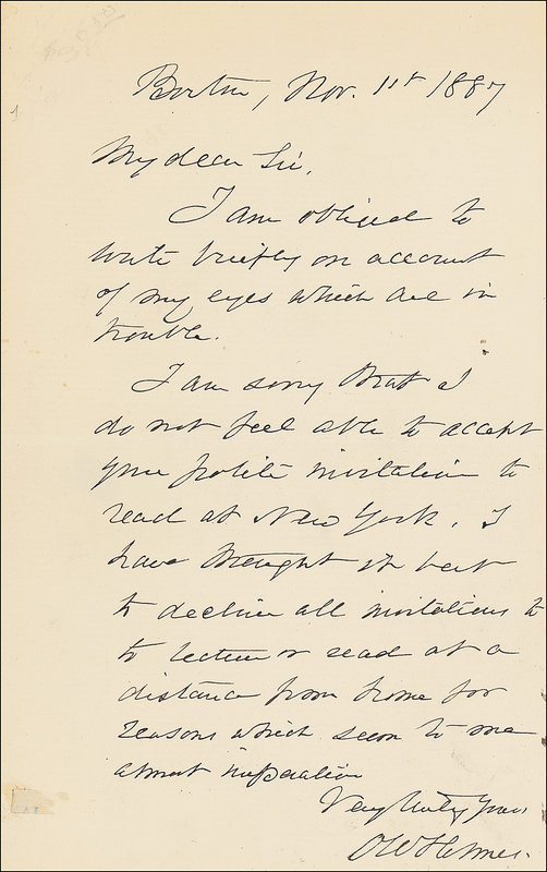 Lot 512 Oliver Wendall Holmes, Sr