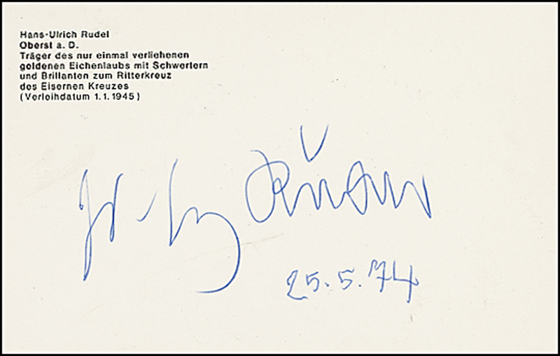 Lot 398 Hans-Ulrich Rudel